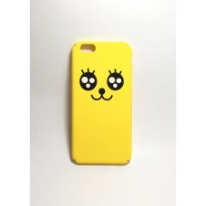 Apple iPhone 6/6S mintás műanyag hátlap - cute face sárga