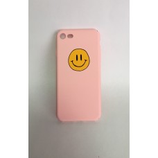 Apple iPhone 7/8 mintás műanyag hátlap - smiley rózsaszín