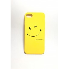 Apple iPhone 7/8 mintás műanyag hátlap - smiley sárga