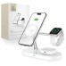 Tech-Protect 3in1 MagSafe Asztali Töltő + Led Fény - Fehér